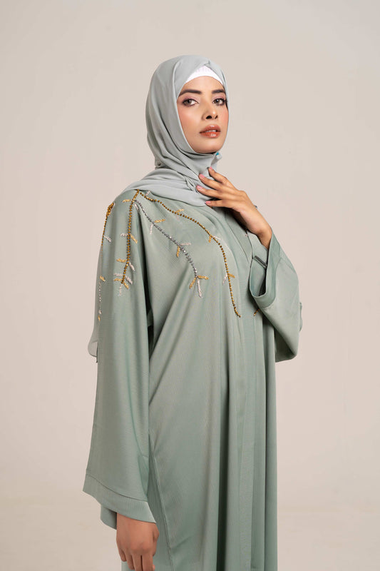 Lush Elegance Open Abaya