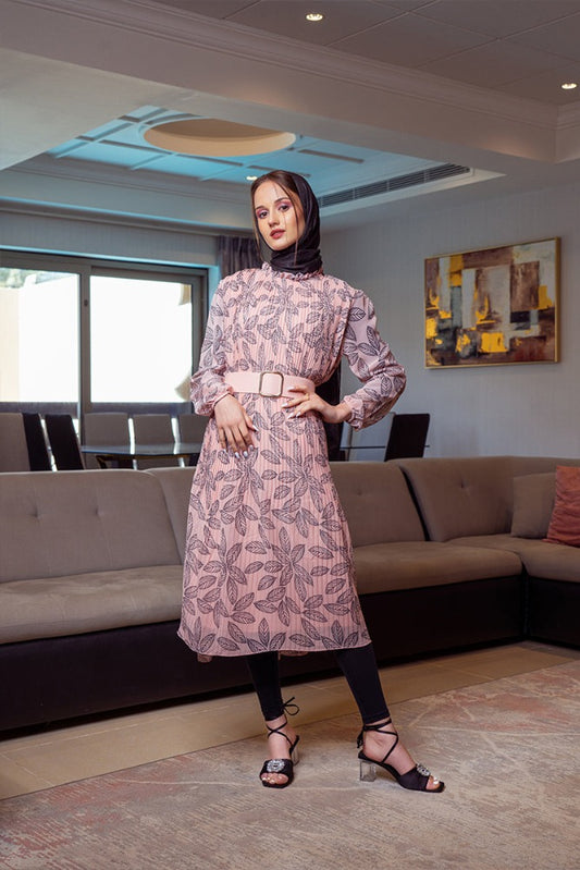 Azalea Dress,palepink abaya,polyester abaya smamz azalea dress