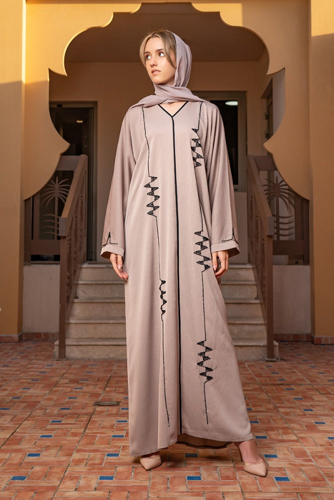 CYRA-DELUXE-ABAYA,Deluxe-Abaya,Cyra-Abaya,Coffee-Abaya