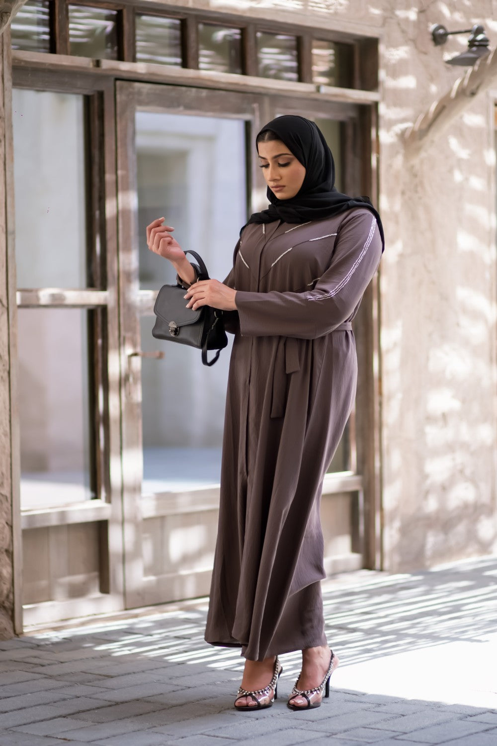 Classic-Grey-Abaya,Classic-Abaya,Grey-Abaya