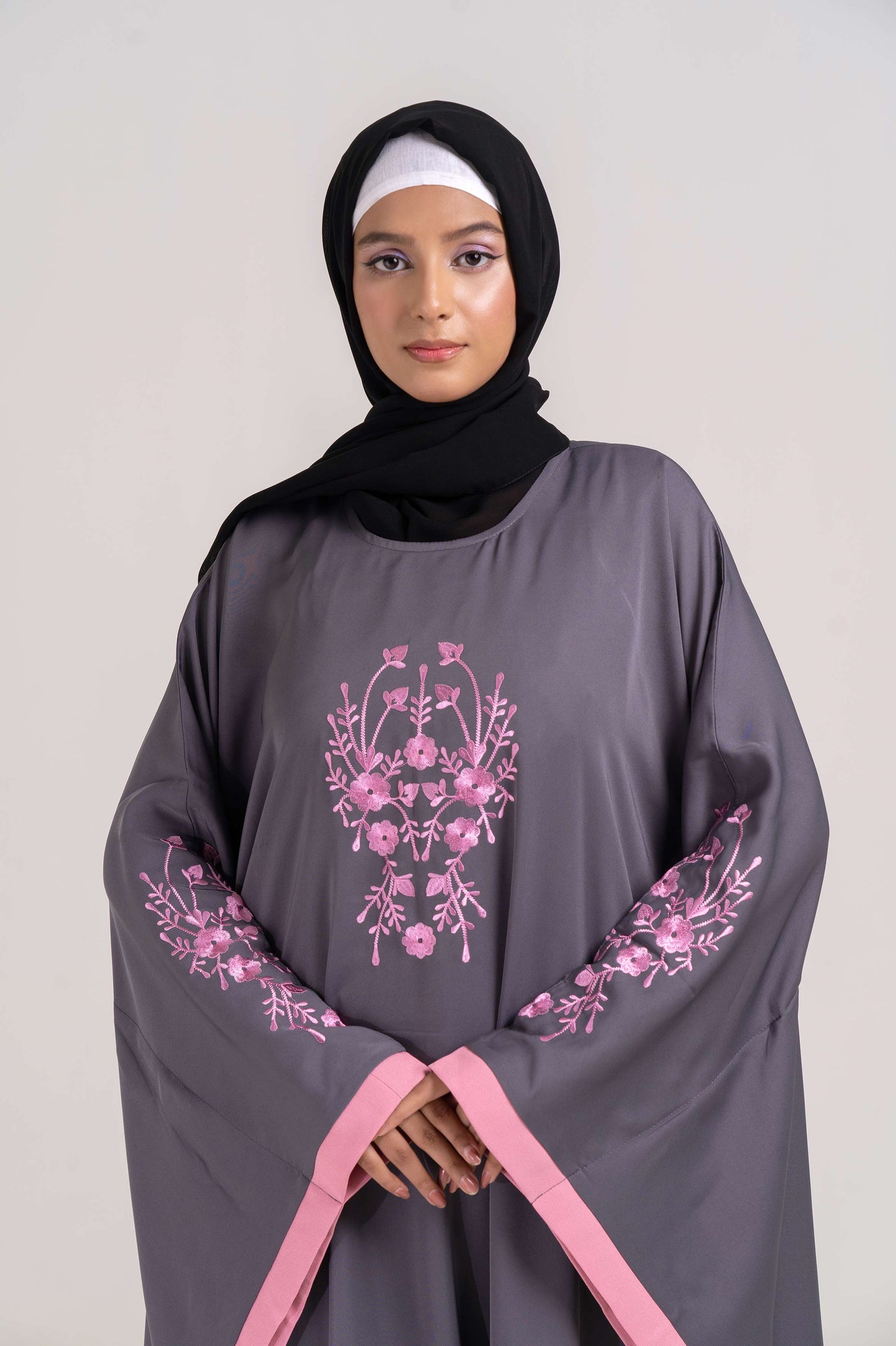 Blush Horizon Batwing Abaya