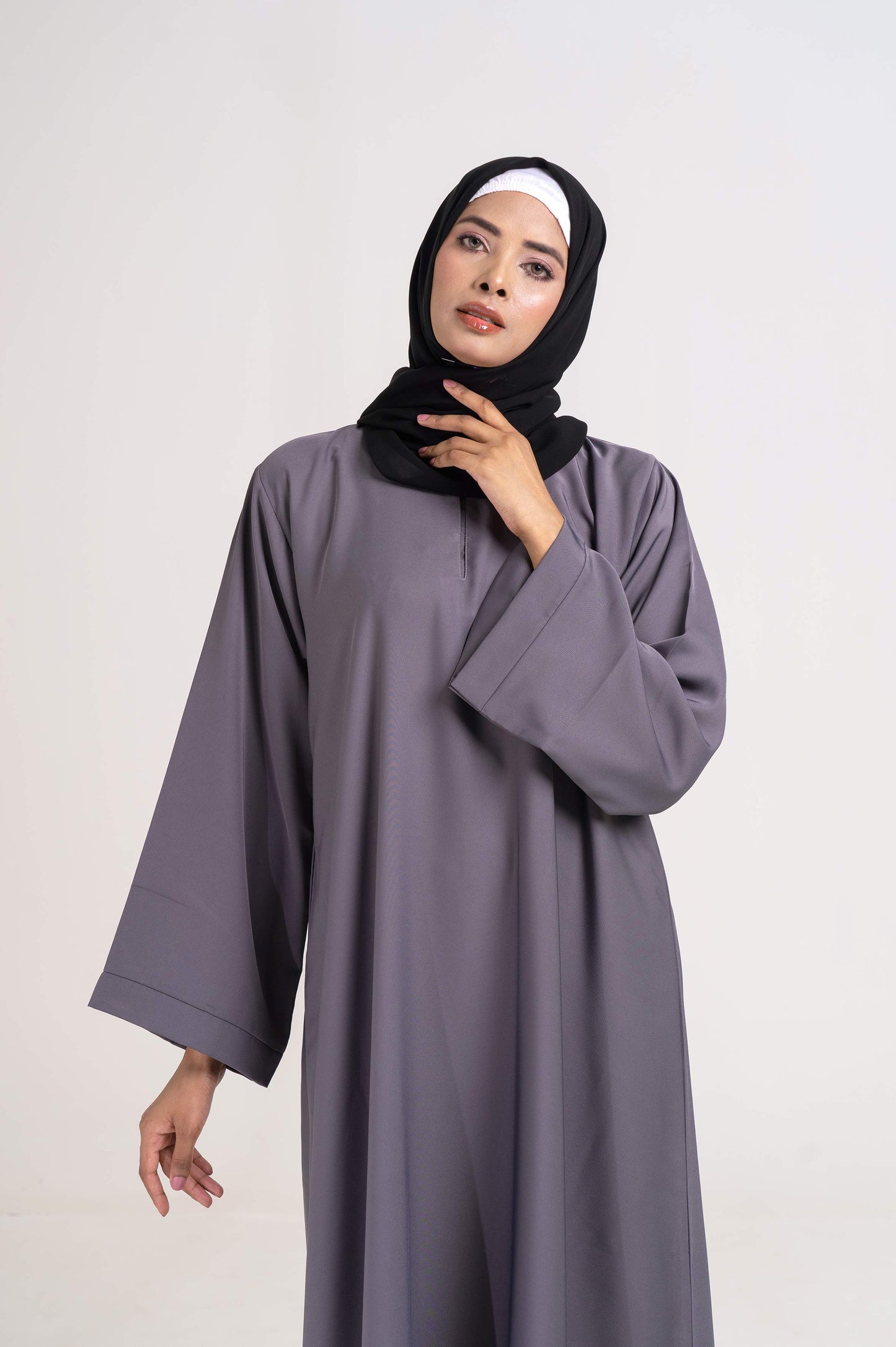 Slate Serenity Abaya