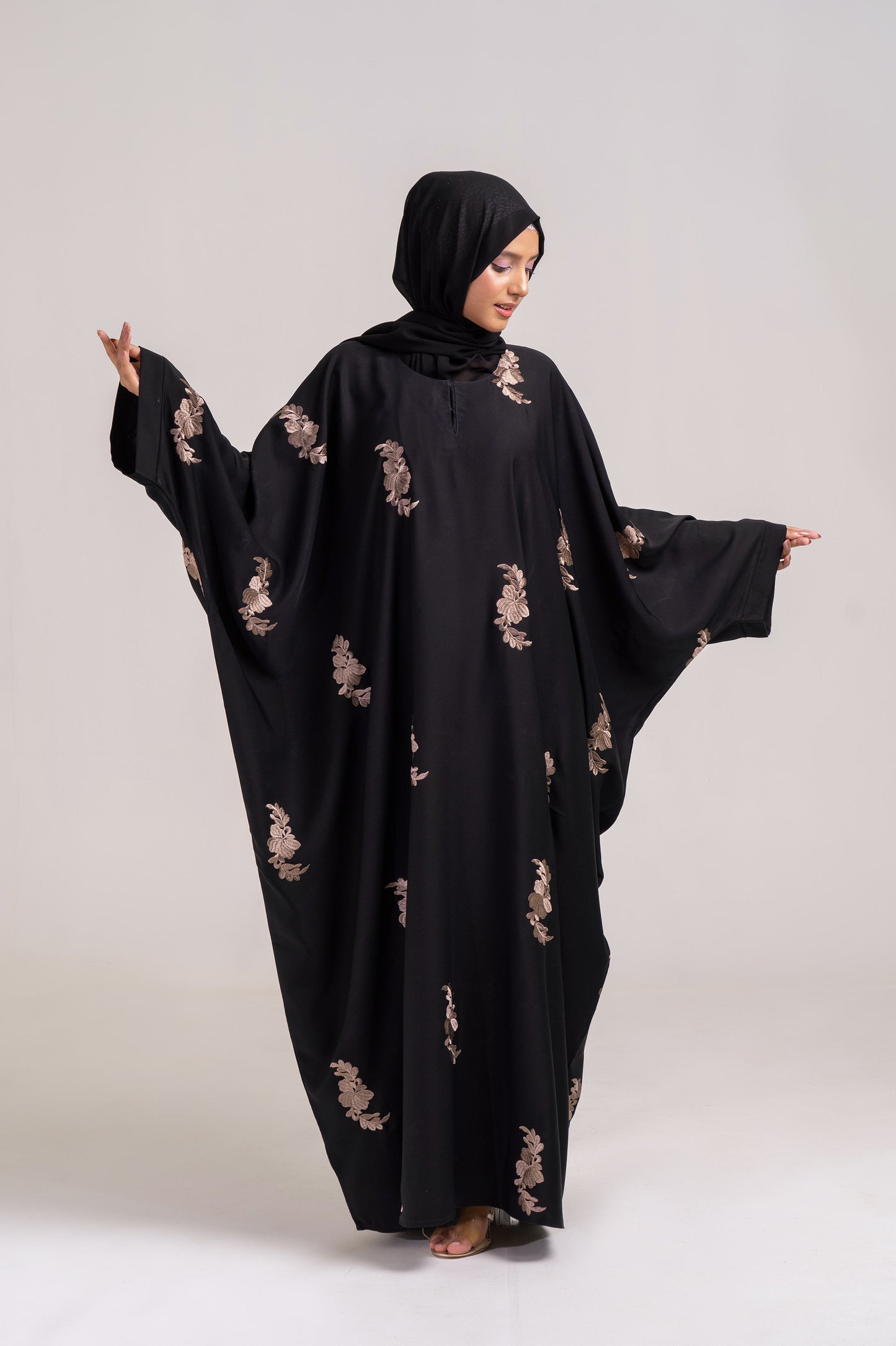 Golden Eclipse Batwing Abaya