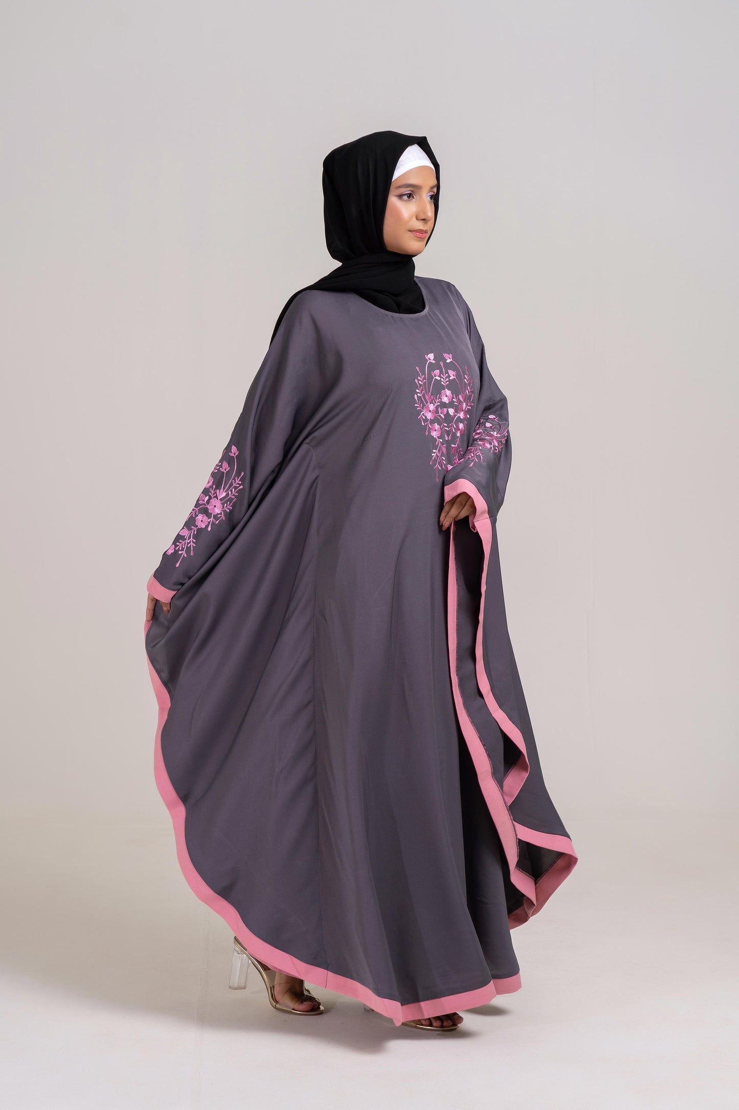 Blush Horizon Batwing Abaya