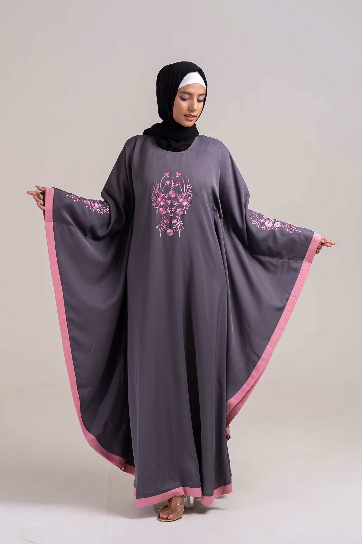 Blush Horizon Batwing Abaya