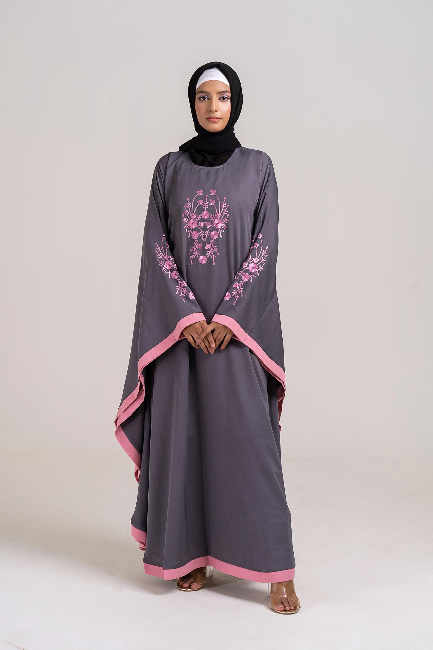 Blush Horizon Batwing Abaya