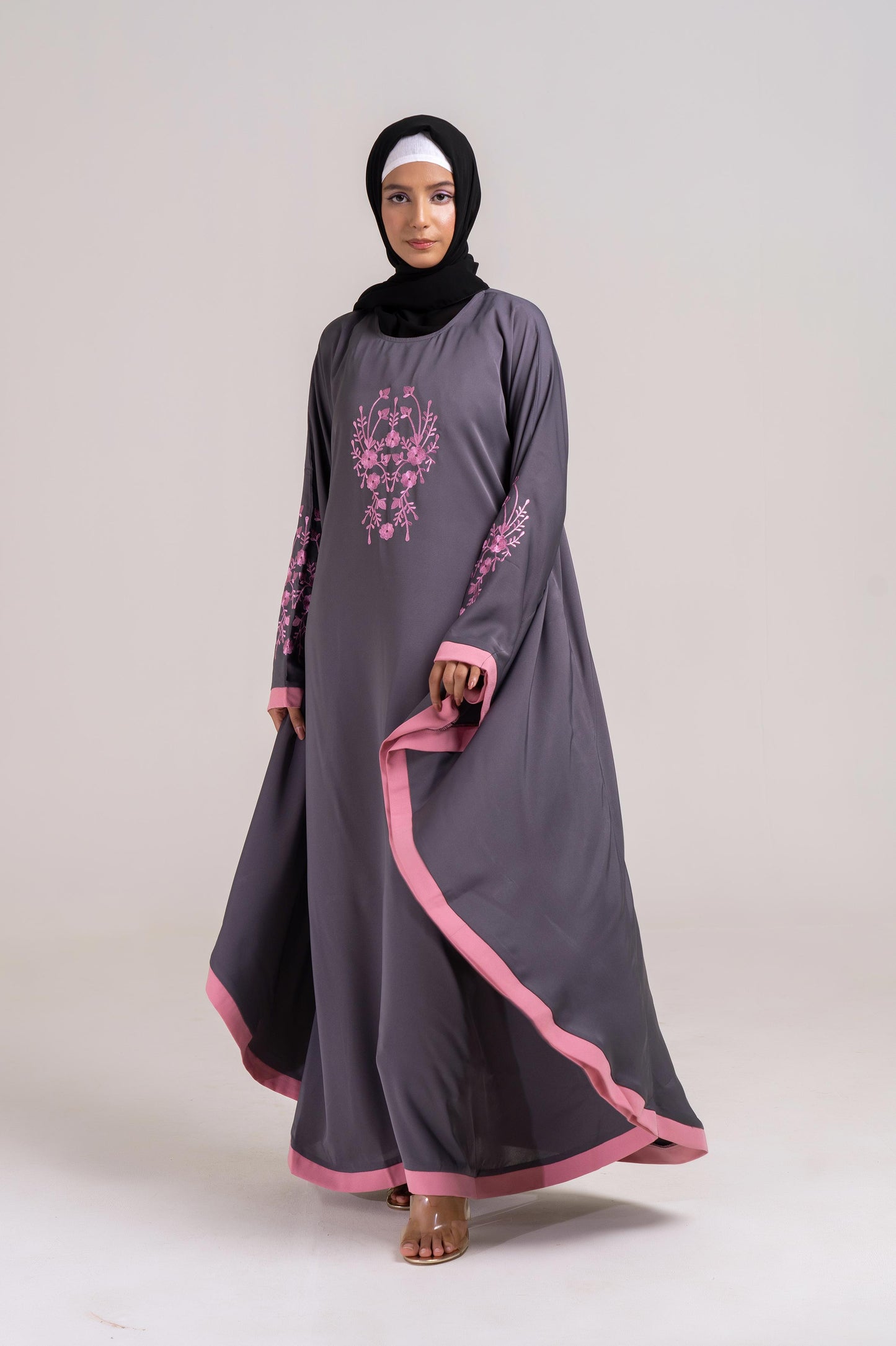 Blush Horizon Batwing Abaya