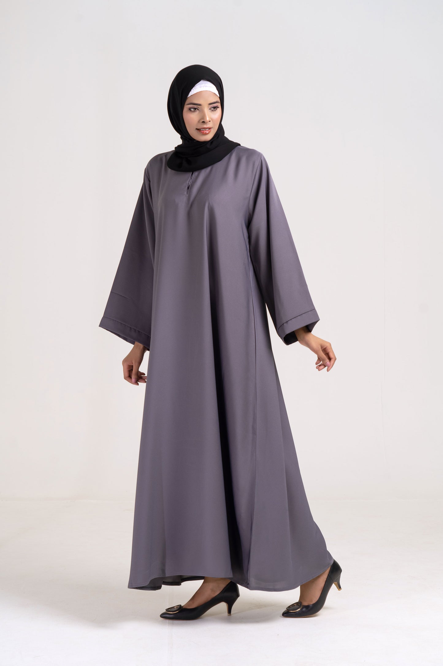 Slate Serenity Abaya