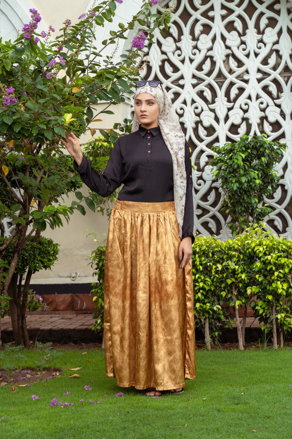 Gold Causal Skirt