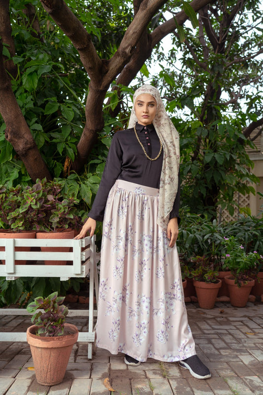 Light Pink Casual Skirt