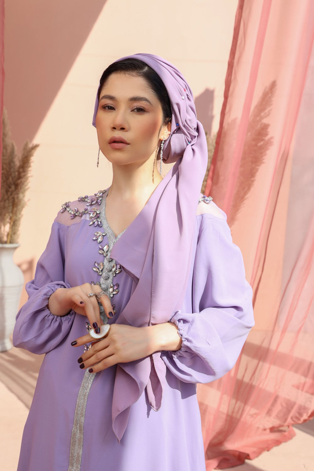 Serene-Lilac-Dress,Serene,Lilac,occassion abaya,modest wear abaya,smamz abaya