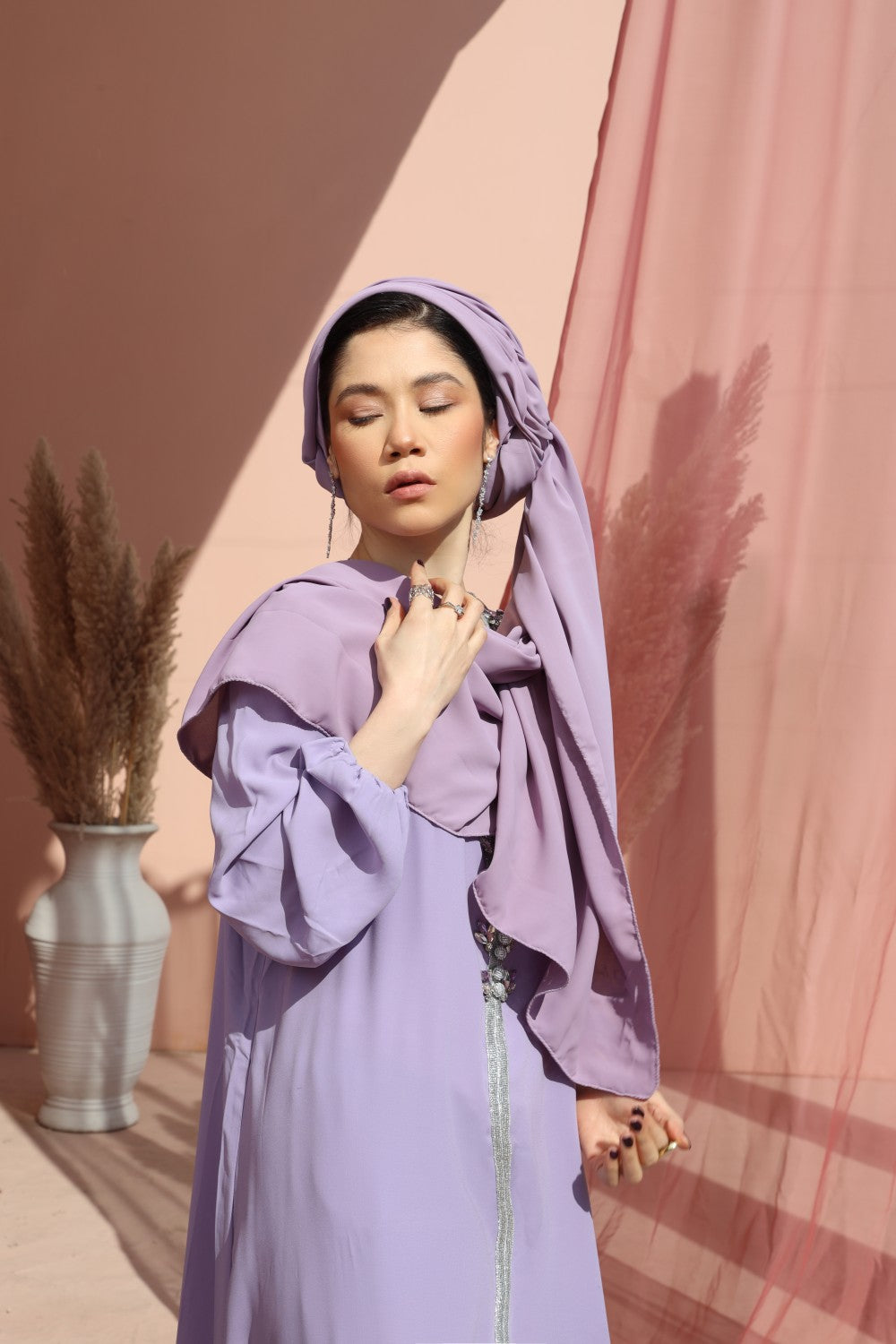 Serene-Lilac-Dress,Serene,Lilac,occassion abaya,modest wear abaya,smamz abaya