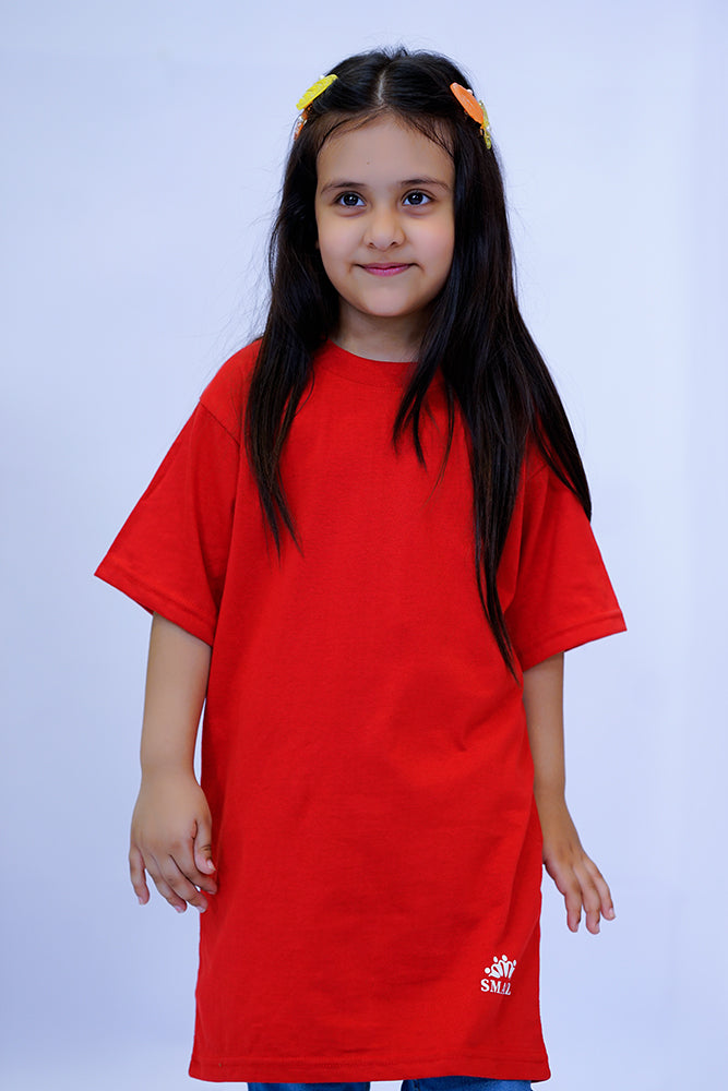 Girls Red Long T Shirt no