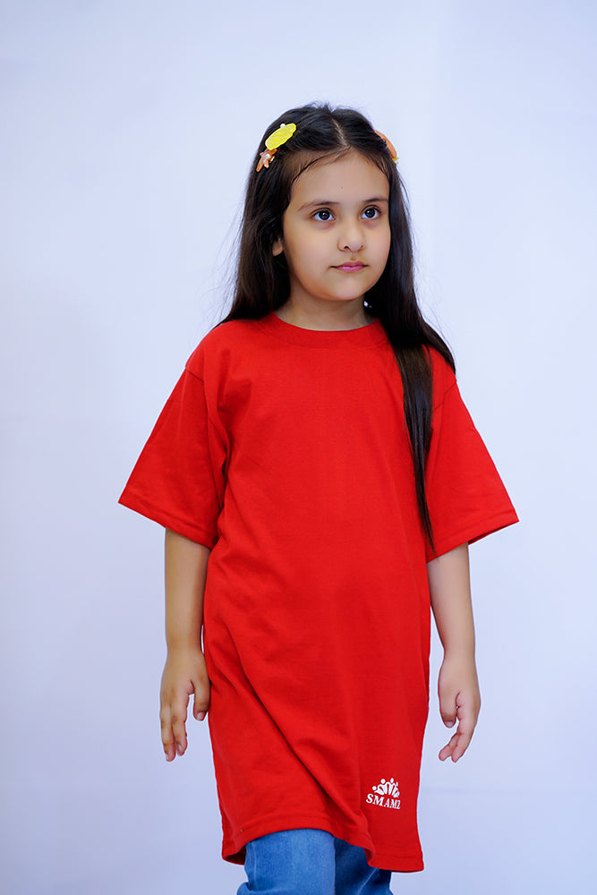 Girls Red Long T Shirt no