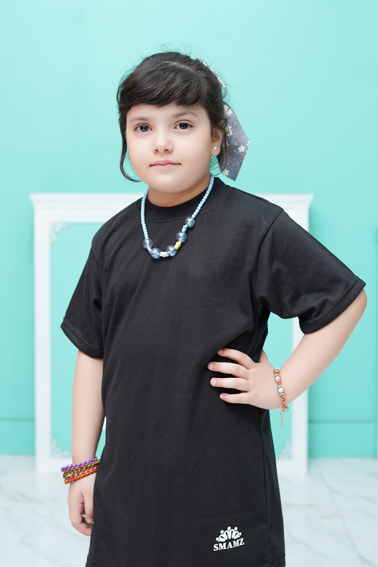 Girls Black LongT Shirt