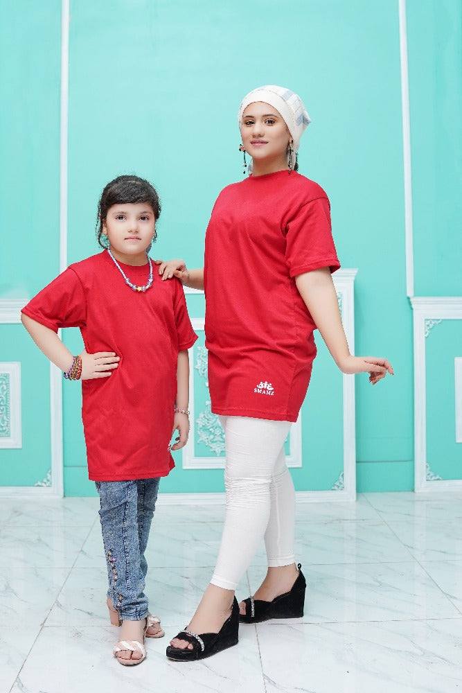 Girls Red Long T Shirt